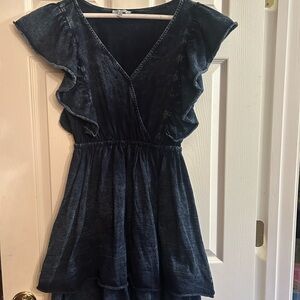 White Birch Navy Dress